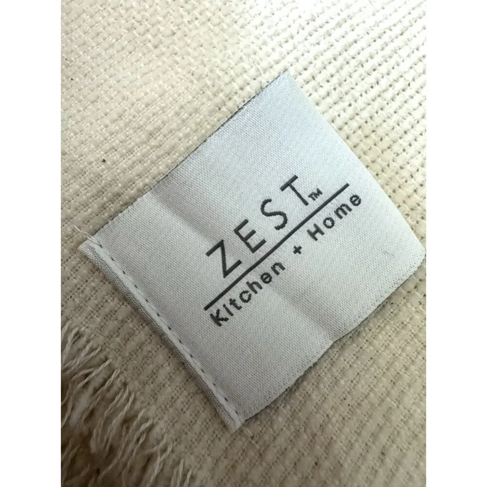 Zest Cream Cotton Throw Blanket Lightweight Neutral Soft Woven Yoga Travel Car